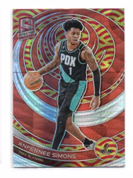 2022-23 Panini Spectra Asia Red and Yellow #63 Anfernee Simons (25-X166-NBATRAILBLAZERS)
