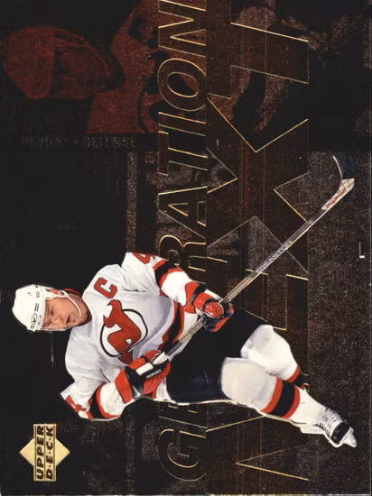 1996-97 Upper Deck Generation Next #X36 Chris Pronger Scott Stevens (10-A4-BLUES+DEVILS)