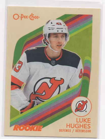 2023-24 O-Pee-Chee Retro #572 Luke Hughes (50-A13-DEVILS)
