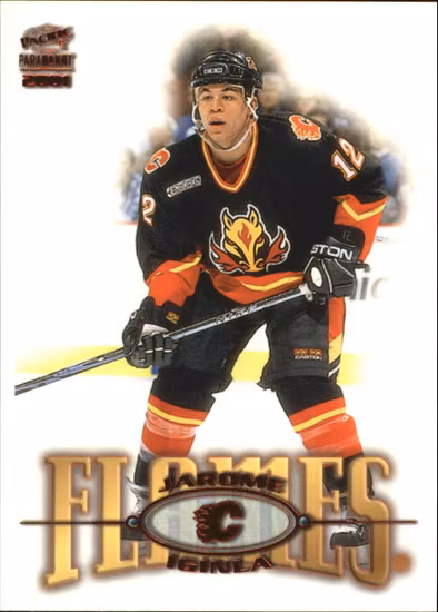 2000-01 Paramount Copper #36 Jarome Iginla (10-A4-FLAMES)