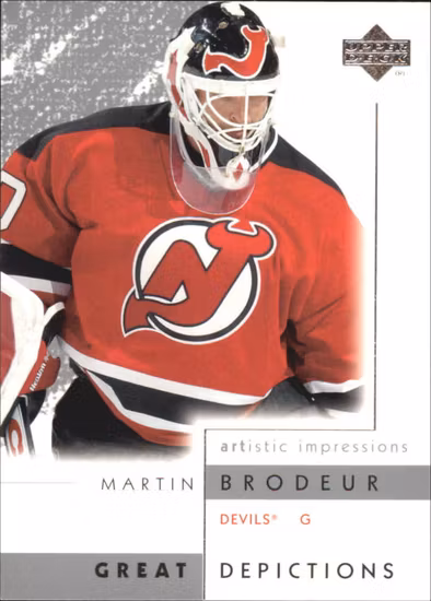 2002-03 UD Artistic Impressions Great Depictions #GD3 Martin Brodeur (25-451x4-DEVILS)