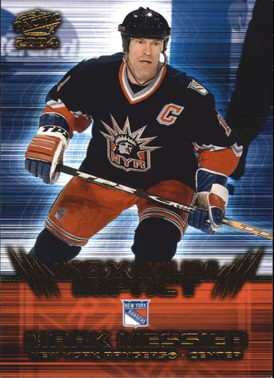 2003-04 Pacific Maximum Impact #7 Mark Messier (10-A4-RANGERS)