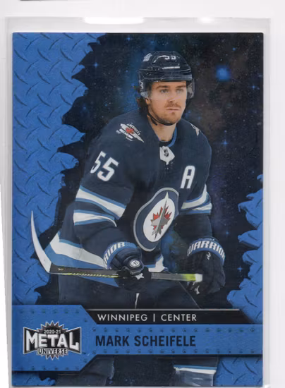 2020-21 Metal Universe Blue Spectrum #55 Mark Scheifele (12-A9-NHLJETS)
