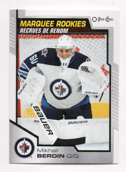2020-21 O-Pee-Chee #626 Mikhail Berdin RC (10-A9-NHLJETS)