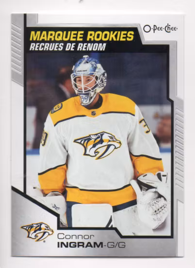 2020-21 O-Pee-Chee #640 Connor Ingram RC (10-A9-PREDATORS) (2)