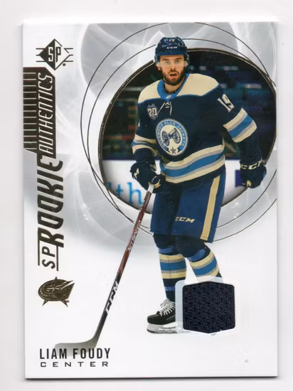 2020-21 SP Jerseys #105 Liam Foudy (30-A3-BLUEJACKETS)