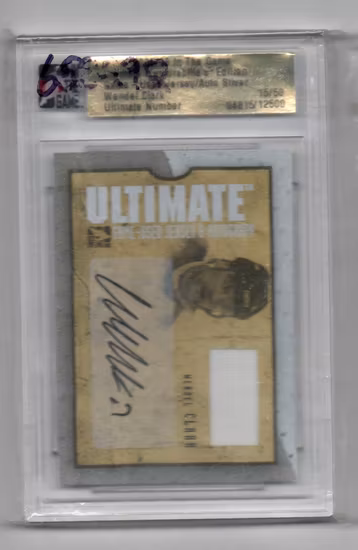 2005-06 ITG Ultimate Memorabilia Jersey Autos #31 Wendel Clark (500-HIGHEND-MAPLELEAFS)