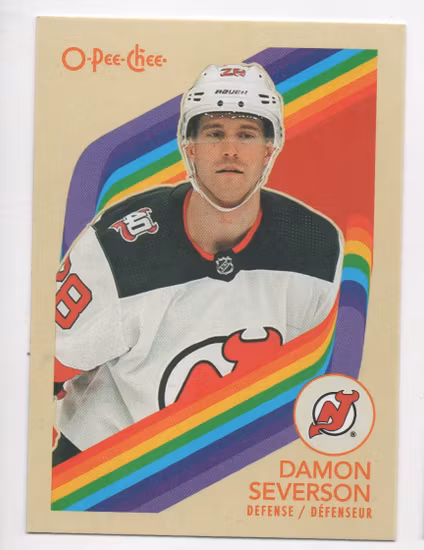 2023-24 O-Pee-Chee Retro #211 Damon Severson (10-A13-DEVILS)