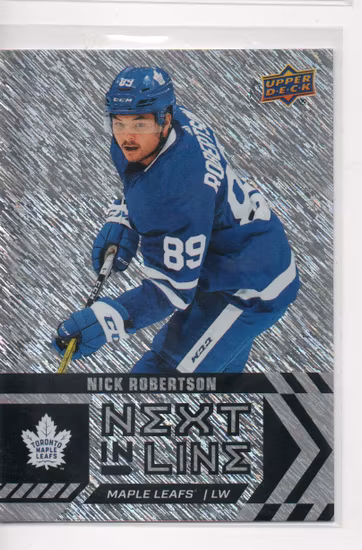 2020-21 Upper Deck Overtime Next In Line #NL10 Nick Robertson (15-A15-MAPLELEAFS)