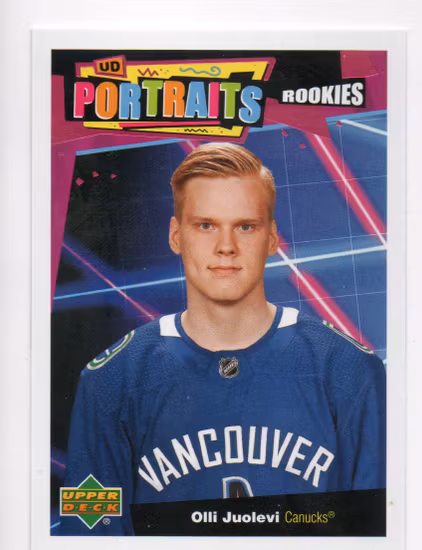 2020-21 Upper Deck UD Portraits #P59 Olli Juolevi (10-B2-CANUCKS)