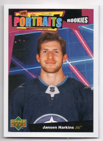 2020-21 Upper Deck UD Portraits #P81 Jansen Harkins (10-A7-NHLJETS)