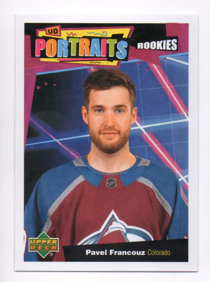 2020-21 Upper Deck UD Portraits #P99 Pavel Francouz (12-A7-AVALANCHE)