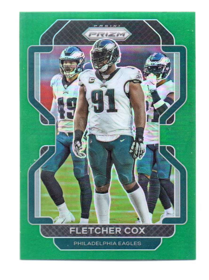 2021 Panini Prizm Prizms Green #223 Fletcher Cox (15-B3-NFLEAGLES)