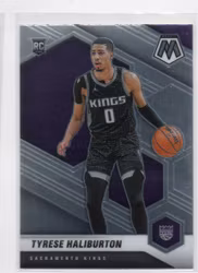 2020-21 Panini Mosaic #204 Tyrese Haliburton RC (30-B8-NBAKINGS)
