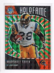 2021 Panini Mosaic HoloFame Mosaic Green #6 Marshall Faulk (20-B4-NFLRAMS)
