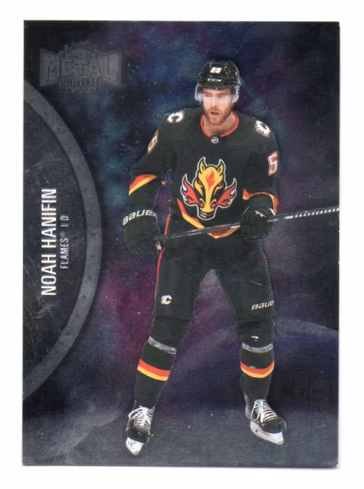 2021-22 Metal Universe #141 Noah Hanifin AJ (5-A7-FLAMES)