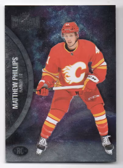 2021-22 Metal Universe #166 Matthew Phillips RC (10-A7-FLAMES)