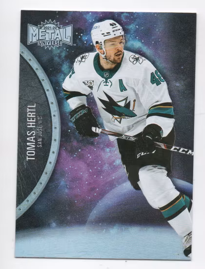 2021-22 Metal Universe Spectrum #69 Tomas Hertl (10-A10-SHARKS)