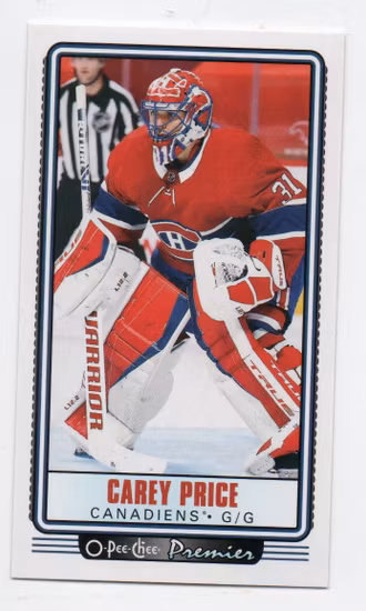 2021-22 O-Pee-Chee OPC Premier Tallboys #P5 Carey Price (15-B15-CANADIENS) (2)