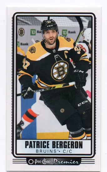 2021-22 O-Pee-Chee OPC Premier Tallboys #P7 Patrice Bergeron (10-B15-BRUINS) (2)