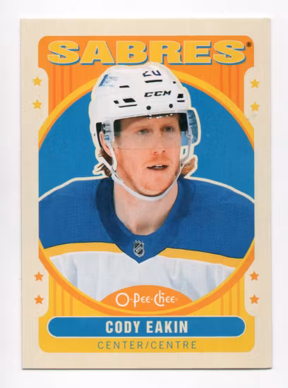 2021-22 O-Pee-Chee Retro #370 Cody Eakin (10-A8-SABRES)