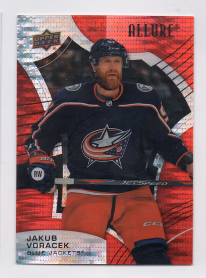 2021-22 Upper Deck Allure Red Rainbow #95 Jakub Voracek (15-B2-BLUEJACKETS)