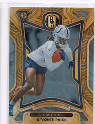 2022 Panini Gold Standard Platinum #127 D'Vonte Price (15-B10-NFLCOLTS)