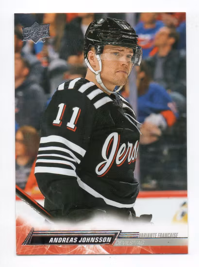 2022-23 Upper Deck French #110 Andreas Johnsson (12-B8-DEVILS)