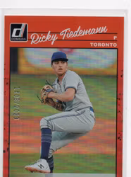 2023 Donruss Retro Variations Holo Red #249 Ricky Tiedemann (30-B2-MLBBLUEJAYS)