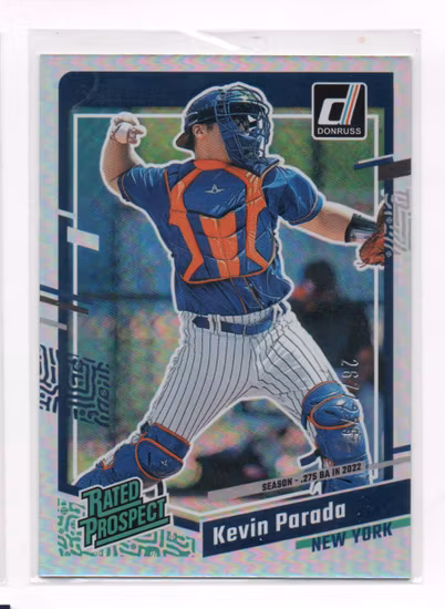 2023 Donruss Stat Line Season #62 Kevin Parada (20-B9-MLBMETS)