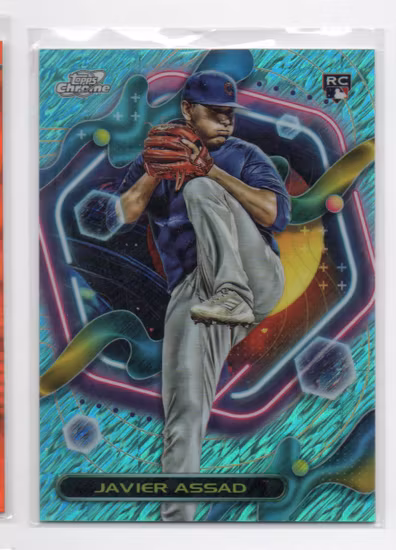 2023 Topps Cosmic Chrome Aqua Equinox Refractors #177 Javier Assad (15-B5-MLBCUBS)