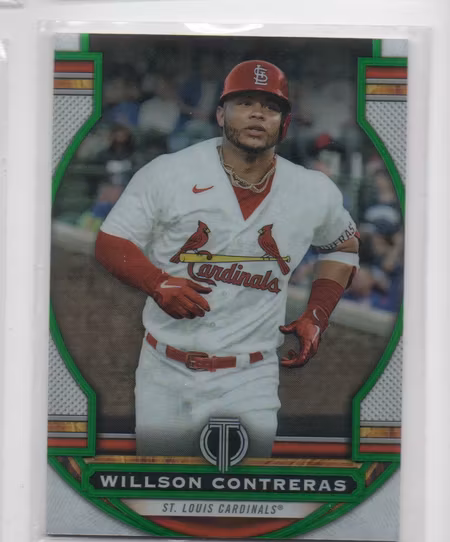 2023 Topps Tribute Green #38 Willson Contreras (20-B10-MLBCARDINALS)