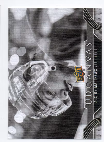 2023-24 Upper Deck UD Canvas Black and White #C195 Auston Matthews (150-B5-MAPLELEAFS)