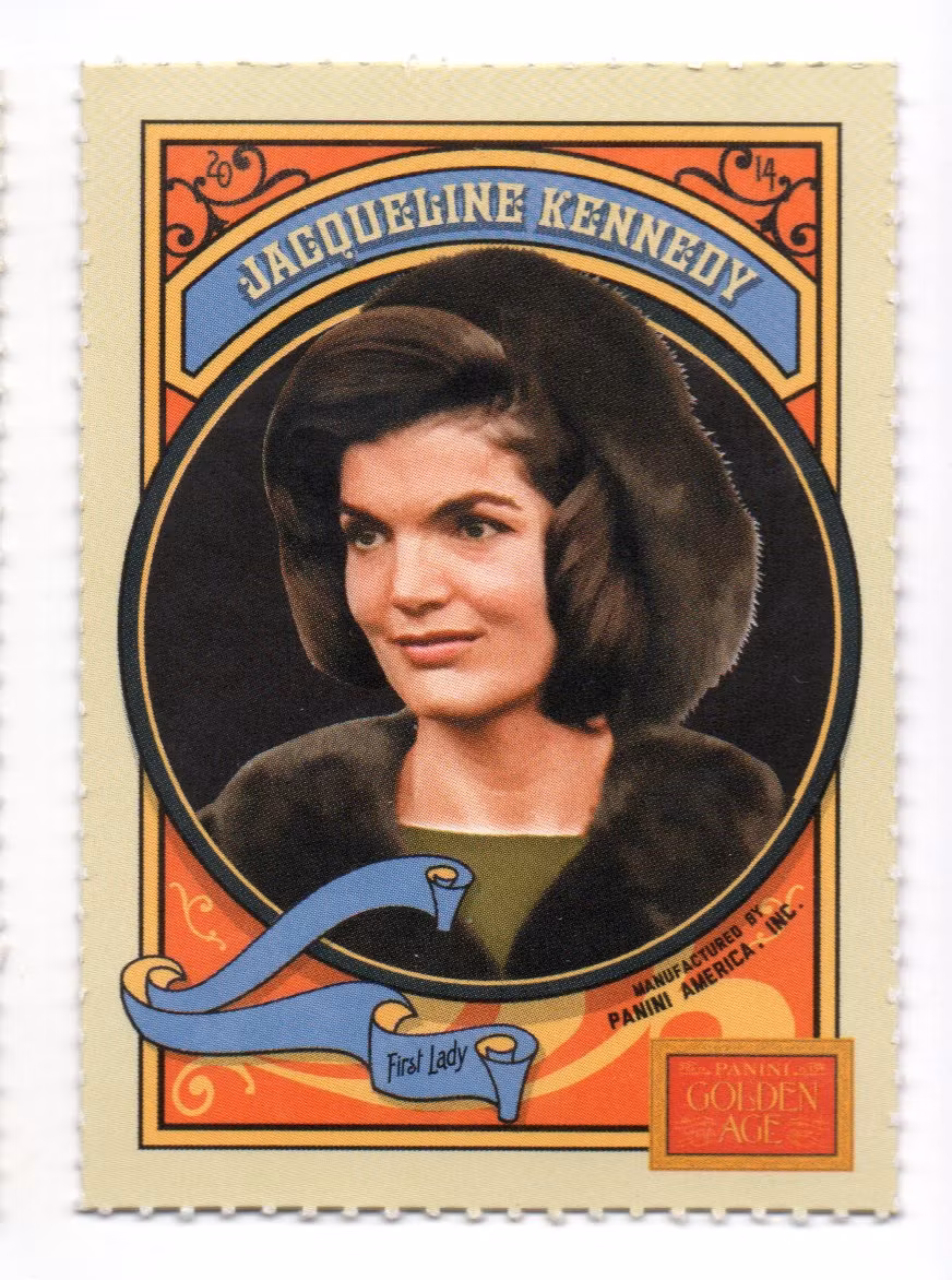 2014 Panini Golden Age Box Bottoms Black Back #8 Jacqueline Kennedy (12-B3-OTHERS)