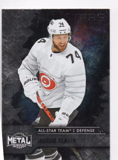 2020-21 Metal Universe #171 Jaccob Slavin AS (10-B5-HURRICANES)