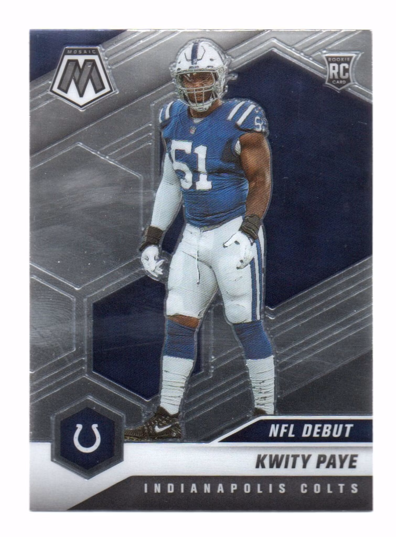 2021 Panini Mosaic #260 Kwity Paye DEB (10-B4-NFLCOLTS)