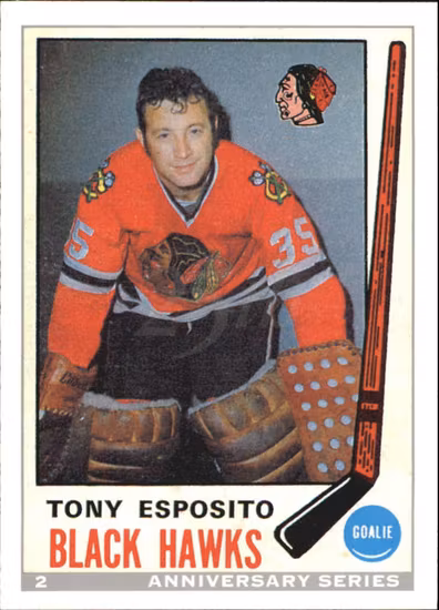 1992-93 O-Pee-Chee 25th Anniversary #2 Tony Esposito (12-B13-BLACKHAWKS)