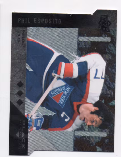 2009-10 Black Diamond Horizontal Perimeter Die-Cut #BD9 Phil Esposito (40-B12-RANGERS)