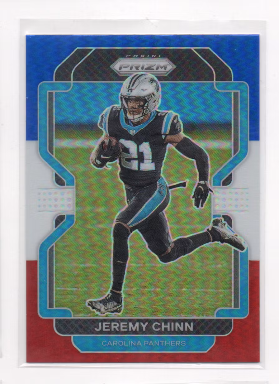 2021 Panini Prizm Prizms Red White and Blue #318 Jeremy Chinn (15-C5-NFLPANTHERS)