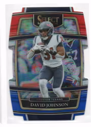 2021 Select Prizm Red and Blue Die Cut #15 David Johnson (20-C5-NFLTEXANS)