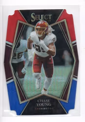 2021 Select Prizm Red and Blue Die Cut #134 Chase Young (20-C5-NFLREDSKINS)