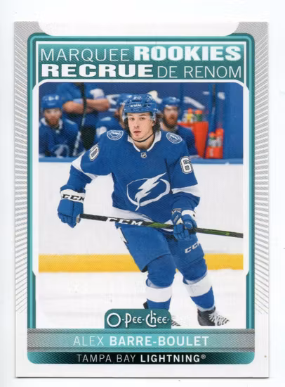 2021-22 O-Pee-Chee #526 Alex Barre-Boulet RC (10-B7-LIGHTNING)