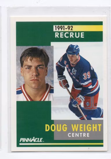 1991-92 Pinnacle French #310 Doug Weight RC (10-C8-RANGERS)