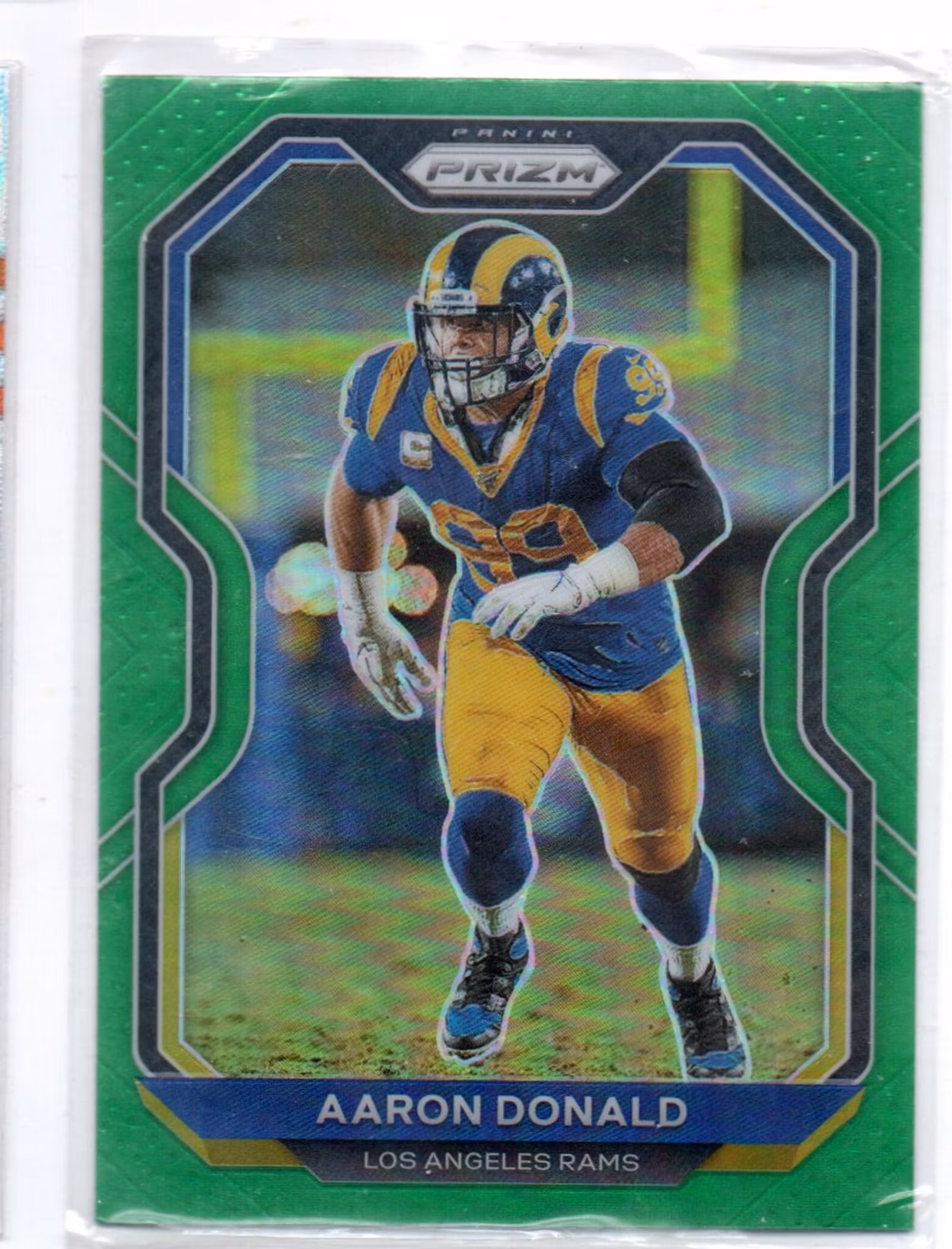 2020 Panini Prizm Prizms Green #277 Aaron Donald (20-C9-NFLRAMS)