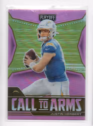 2021 Playoff Call to Arms Pink #14 Justin Herbert (20-C3-NFLCHARGERS)