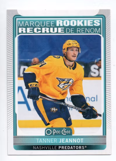 2021-22 O-Pee-Chee #502 Tanner Jeannot RC (10-C10-PREDATORS)
