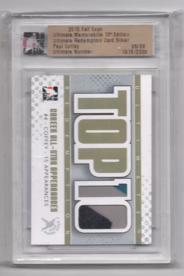 2009-10 ITG Ultimate Memorabilia Fall Expo Top Ten Career All-Star Appearances Silver #4A Paul Coffey (300-HIGHEND-ALLSTAR)
