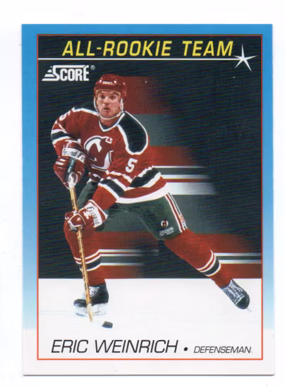 1991-92 Score Canadian English #380 Eric Weinrich ART (10-C14-DEVILS)
