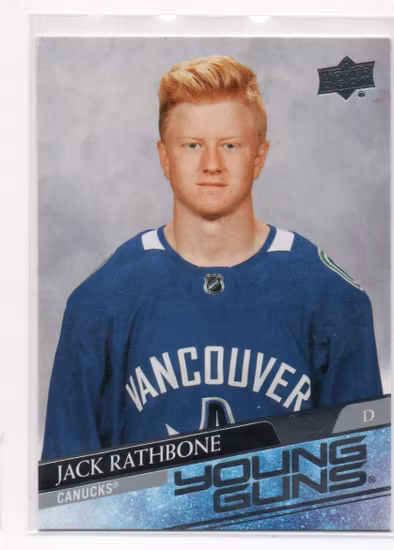 2020-21 Upper Deck #717 Jack Rathbone YG RC (30-C12-CANUCKS)