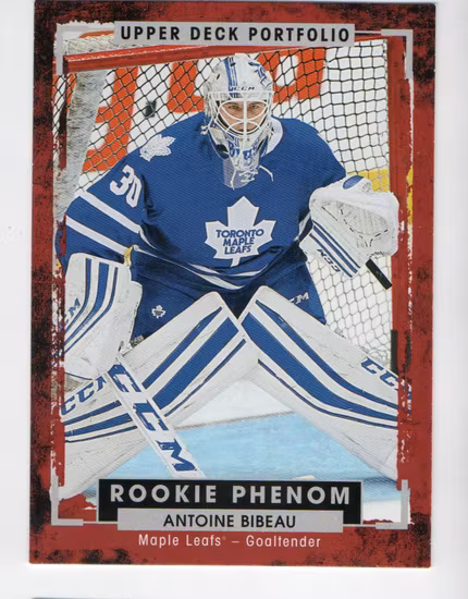 2015-16 Upper Deck Portfolio #243 Antoine Bibeau RC (10-D2-MAPLELEAFS)